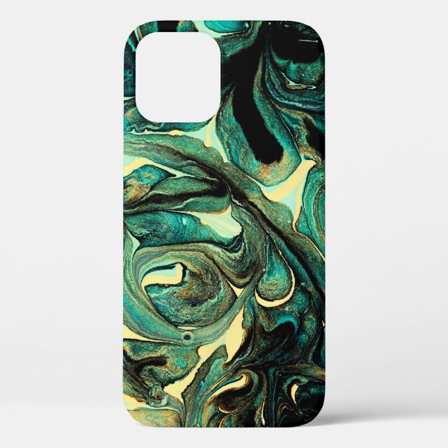 Aquamarine acrylic paints: abstract background. Case-Mate iPhone case (Back)