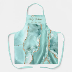 Aquamarine agate beauty professional apron