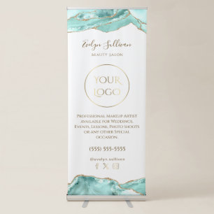 Aquamarine agate retractable banner