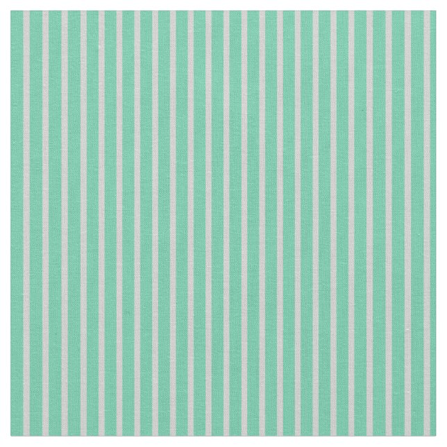 Aquamarine and Light Grey Coloured Stripes Fabric (Close Up)
