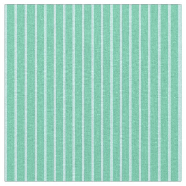 Aquamarine and Turquoise Coloured Lines Pattern Fabric (Close Up)