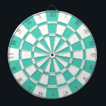 Aquamarine And White Dartboard<br><div class="desc">Aquamarine And White Dart Board</div>