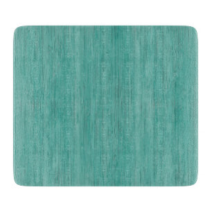 Aquamarine Bamboo Wood Grain Look Cutting Board