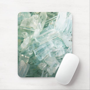 Aquamarine Blue Beryl Gemstone Mouse Pad