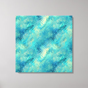 Aquamarine Blue Crystal Gel Texture Canvas Print