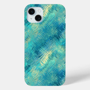 Aquamarine Blue Crystal Gel Texture iPhone 15 Mini Case