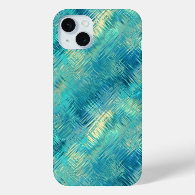 Aquamarine Blue Crystal Gel Texture Case-Mate iPhone Case (Back)
