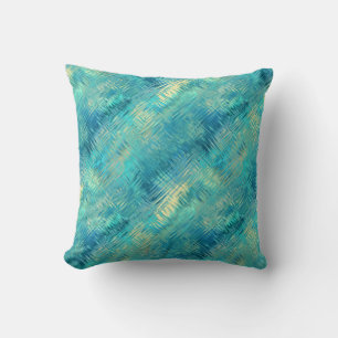 Aquamarine Blue Crystal Gel Texture Cushion