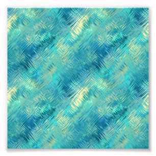 Aquamarine Blue Crystal Gel Texture Photo Print