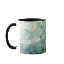 Aquamarine Blue Crystal Gemstone Birthstone Mug