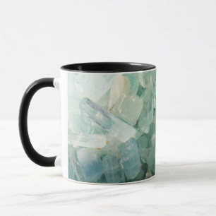 Aquamarine Blue Crystal Gemstone Birthstone Mug