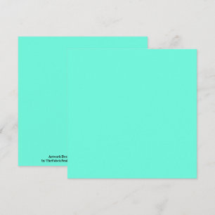 Aquamarine Blue Green Turquoise Solid Colour Card