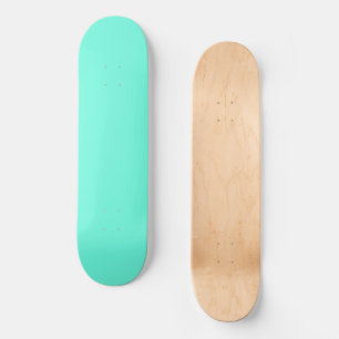 Aquamarine Blue Green Turquoise Solid Colour Skateboard