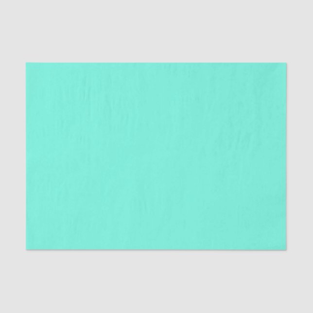 Aquamarine Blue Green Turquoise Solid Colour Tissue Paper (Front)
