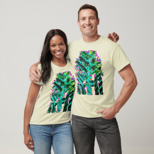 Aquamarine Colourized Traveller Palm T-Shirt