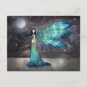 Aquamarine Eve Celestial Faerie Fairy Fantasy Art Postcard
