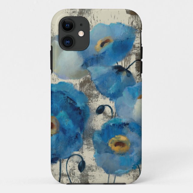 Aquamarine Floral Case-Mate iPhone Case (Back)