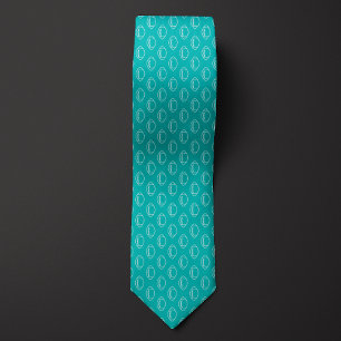 Aquamarine Football Tie