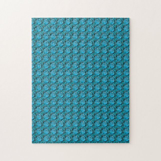 Aquamarine Gemstone Art Sky Blue Jigsaw Puzzle (Vertical)