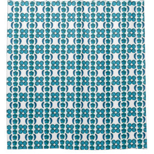 Aquamarine Gemstone Art Sky Blue Shower Curtain