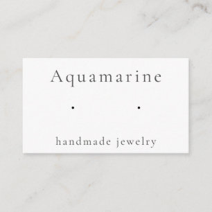 Aquamarine Gemstone Earring Jewellery Display Card
