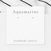 Aquamarine Gemstone Earring Jewellery Display Card