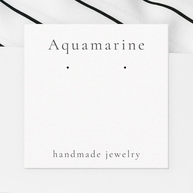 Aquamarine Gemstone Earring Jewellery Display Card (Creator Uploaded)