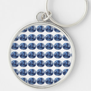 Aquamarine Gemstone, Sky Blue Key Ring