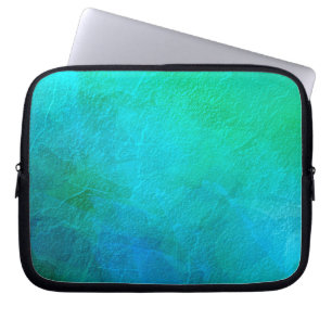 Aquamarine Green Blue Ice Abstract Art Laptop Sleeve