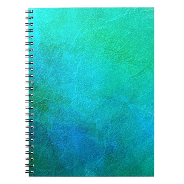 Aquamarine Green Blue Ice Abstract Art Notebook (Front)