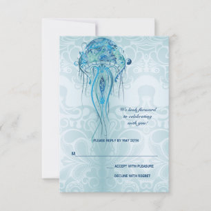 Aquamarine Jellyfish Response Card