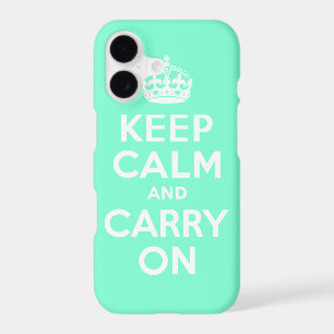Aquamarine Keep Calm and Carry On