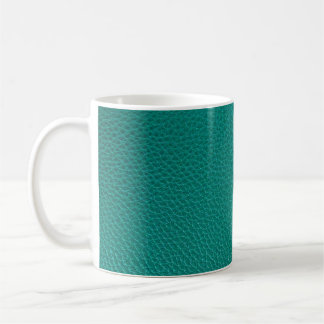 Aquamarine Leather: Fashionable Snake Texture. Coffee Mug