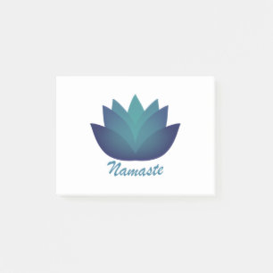 Aquamarine Lotus  Namaste Post-it Notes