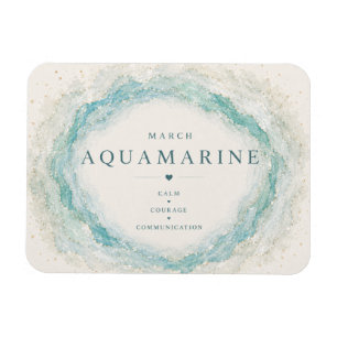 Aquamarine March Birthstone Flexi Magnet