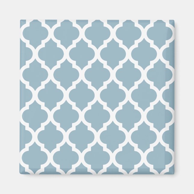 Aquamarine Moroccan Tile Trellis Magnet (Front)