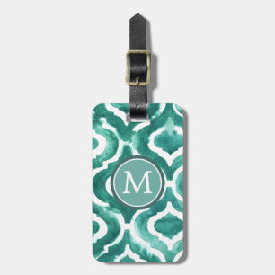 Aquamarine Motif IV Luggage Tag