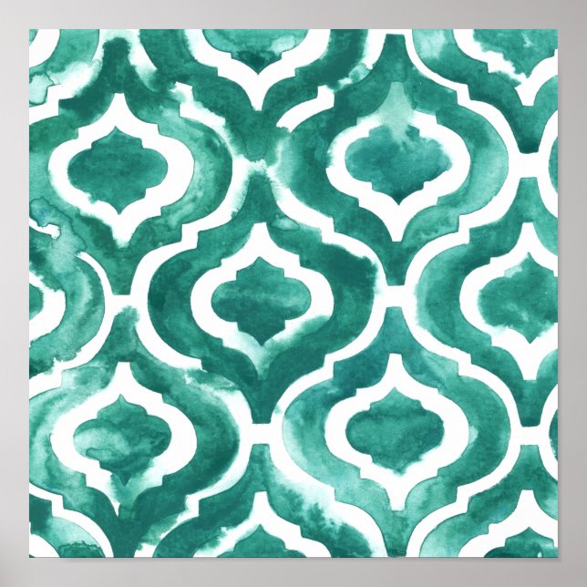 Aquamarine Motif IV Poster (Front)
