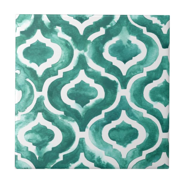 Aquamarine Motif IV Tile (Front)