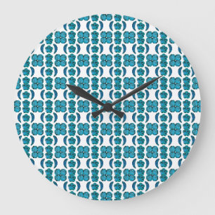 Aquamarine Motif Large Clock