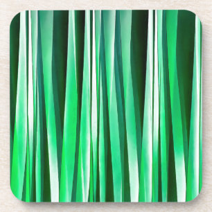 Aquamarine Ocean Stripy Pattern Coaster