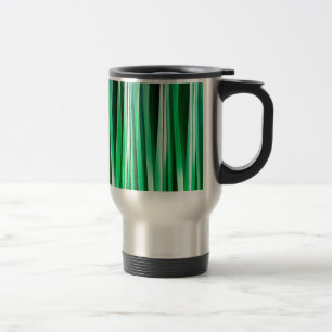 Aquamarine Ocean Stripy Pattern Travel Mug