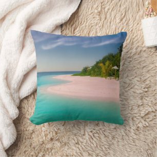 Aquamarine Ocean Tropical Beach Scenic Cushion