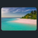Aquamarine Ocean Tropical Beach Scenic Magnet<br><div class="desc">Flexible Magnet with a beautiful photograph. A scenic tropical beach with aquamarine water and a white sandy beach with a lush forest in the back.</div>