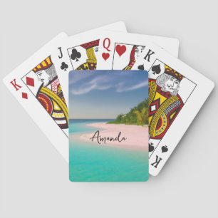 Aquamarine Ocean Tropical Beach Scenic Playing Cards