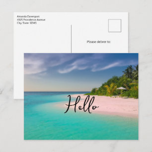 Aquamarine Ocean Tropical Beach Scenic Postcard