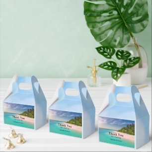 Aquamarine Ocean Tropical Beach Scenic Wedding Favour Box