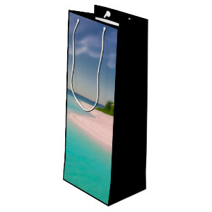Aquamarine Ocean Tropical Beach Scenic Wine Gift Bag
