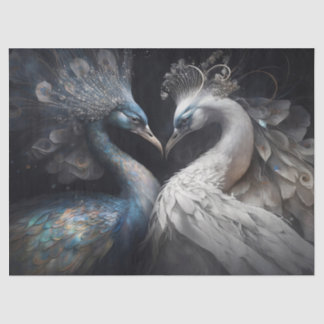 Aquamarine & Pearl Decoupage Tissue Paper