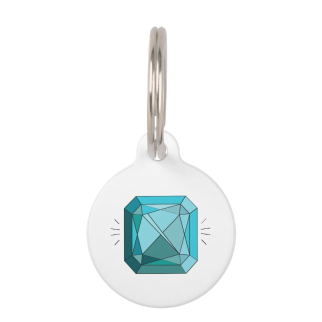 Aquamarine Pet Tag (Front)
